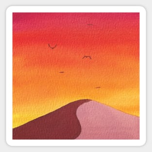 Desert sunset Sticker